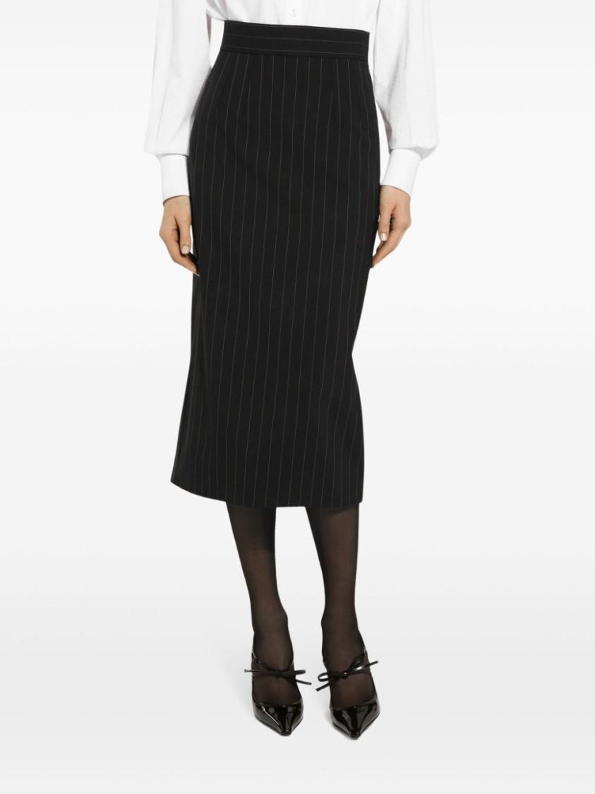 DOLCE & GABBANA Pinstriped Skirt In Multicolor Product Image