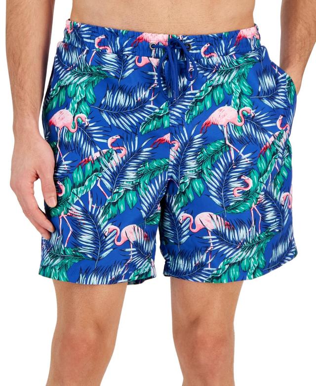 Club Room Mens Flamingo Print 7 Swim Trunks, Created for Macys Product Image