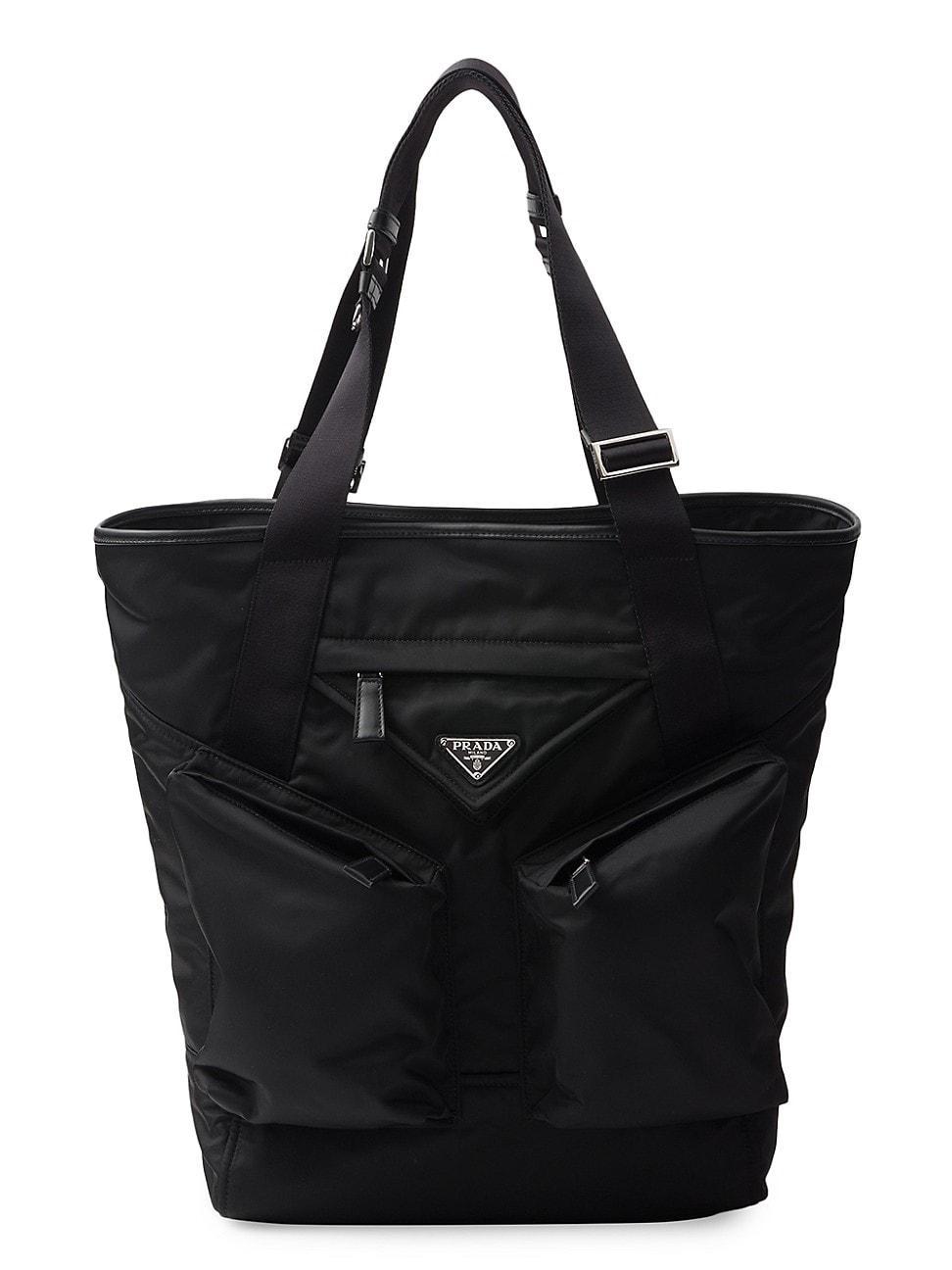 Mens Re-Nylon and Leather Tote Bag Product Image