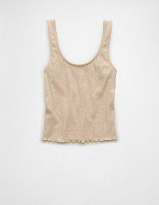 AE Scoop Neck Pointelle Tank Top Product Image