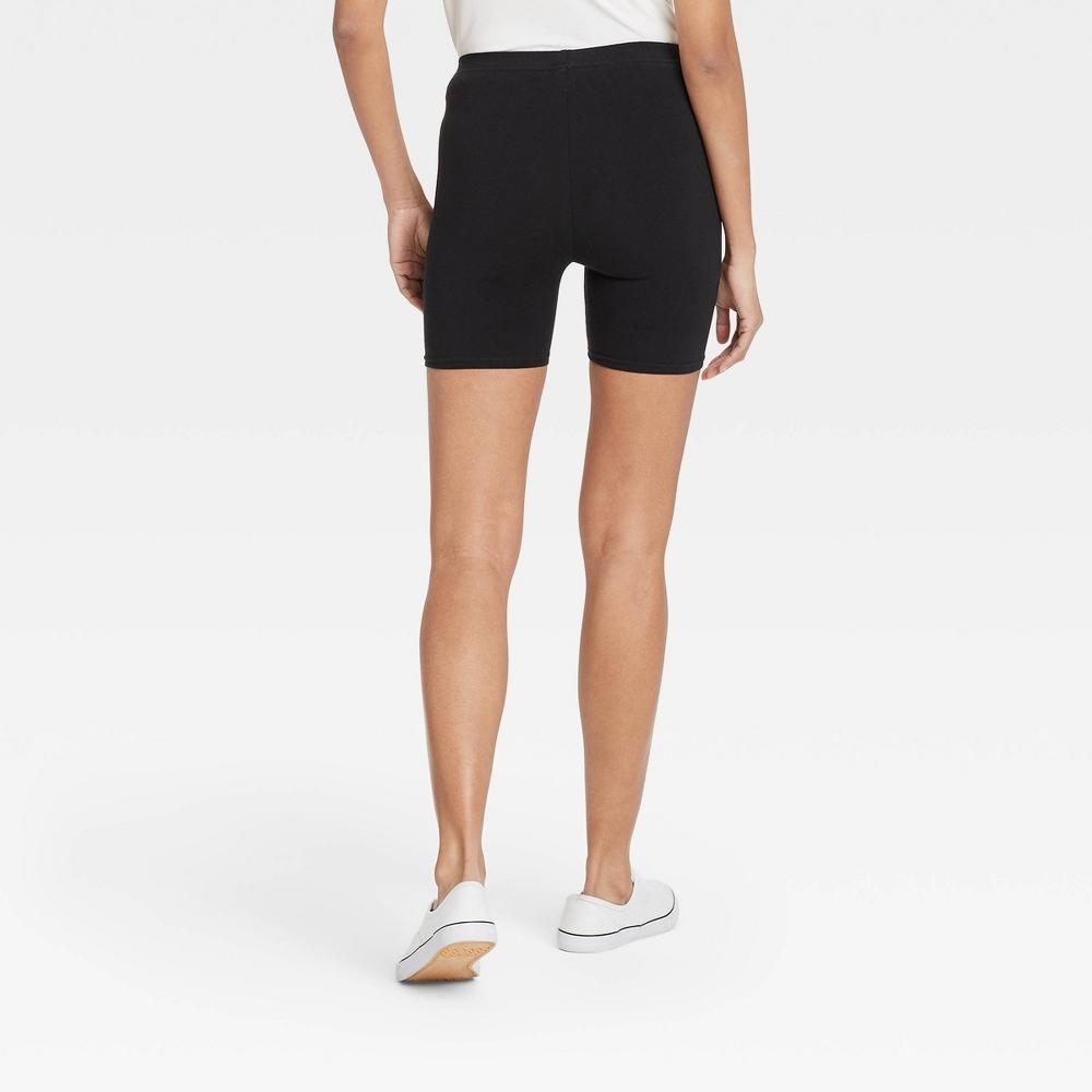 Womens Cotton 5 Inseam Bike Shorts - Xhilaration Black Product Image