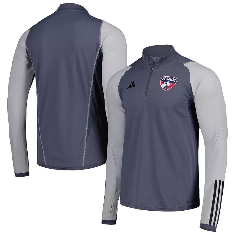 Mens adidas Gray FC Dallas 2023 On-Field AEROREADY Quarter-Zip Training Top Product Image