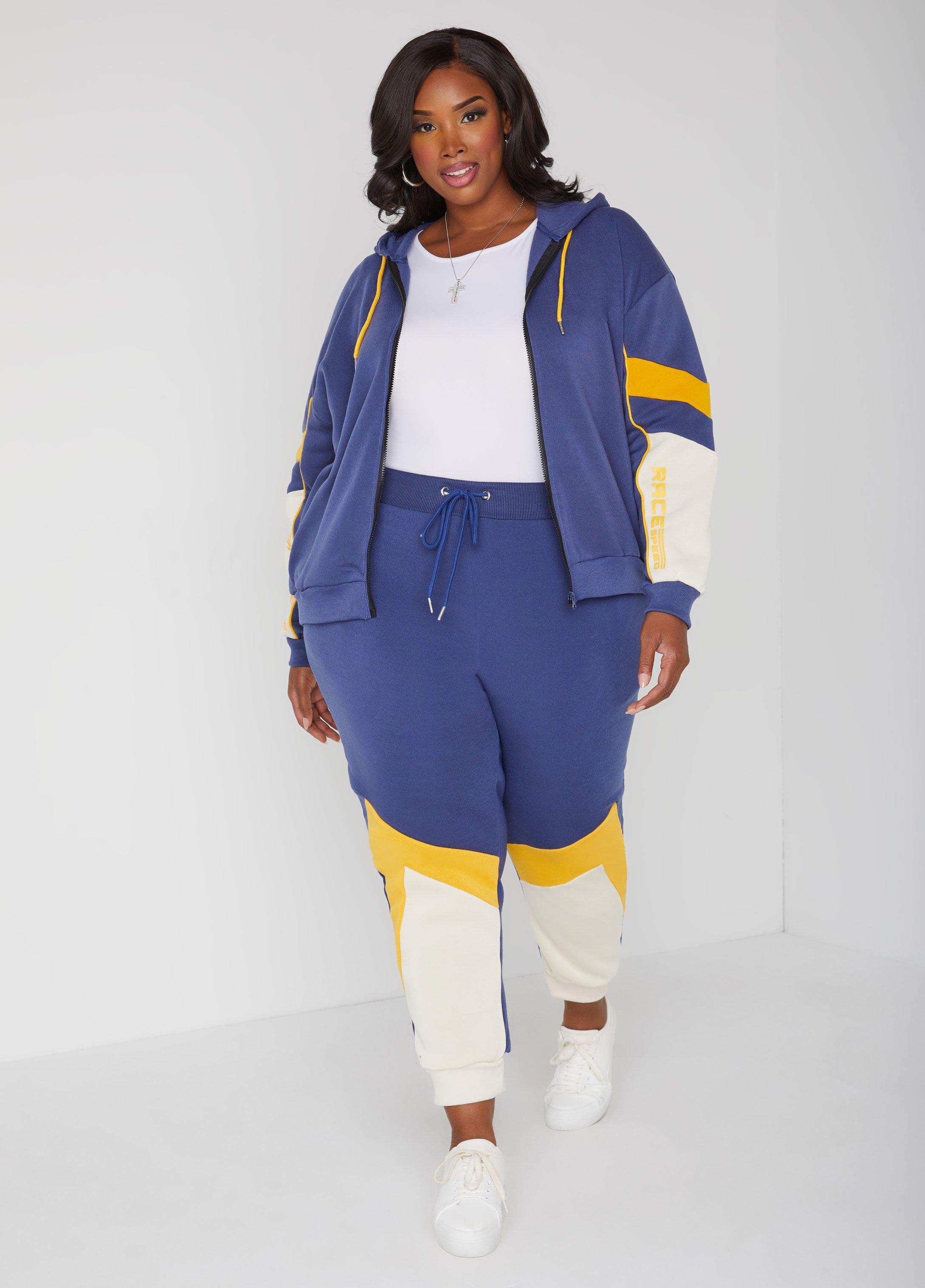 Plus Size Race Striped Joggers Ashley Stewart Product Image