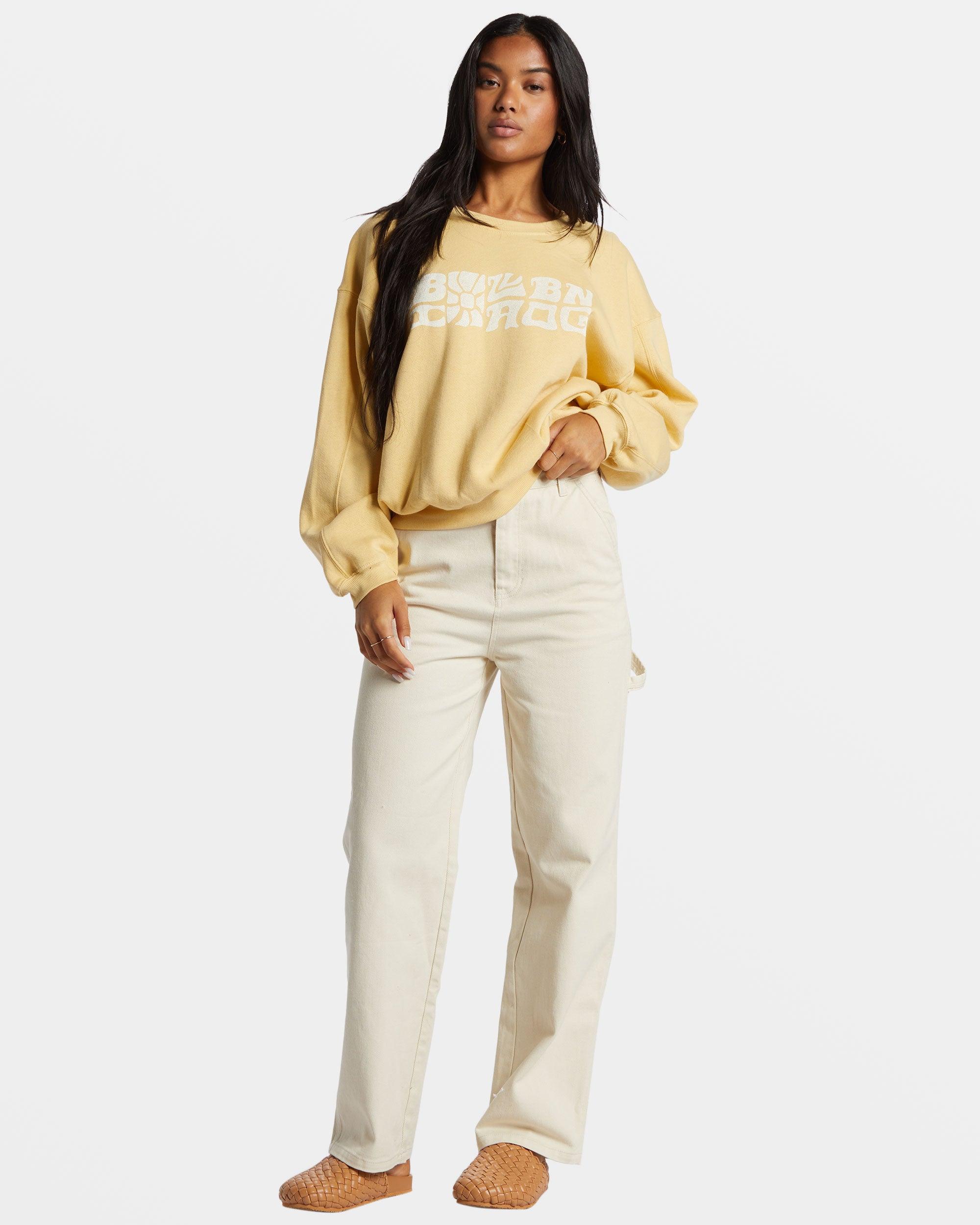 Twisties Kendall Pullover Sweatshirt - Pale Yellow Female Product Image