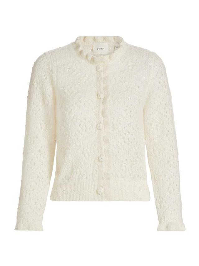 Womens Claudie Alpaca-Blend Crewneck Cardigan Product Image