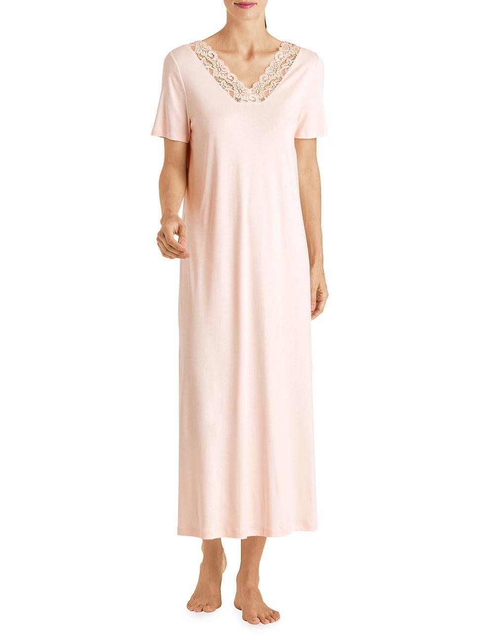 Womens Moments Short-Sleeve Long Gown Product Image