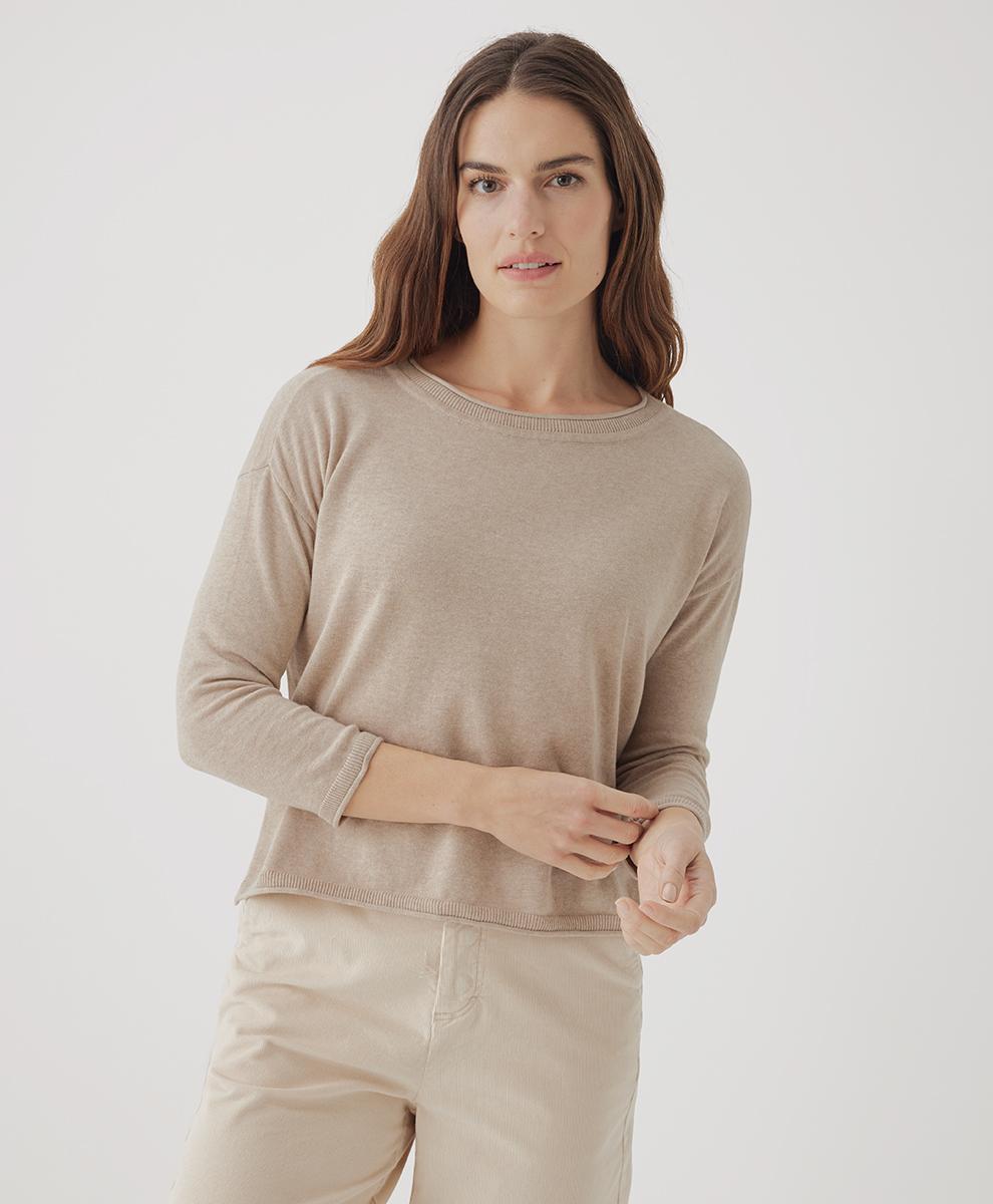 Womens Classic Fine Knit Wide Neck Sweater 2XL Product Image