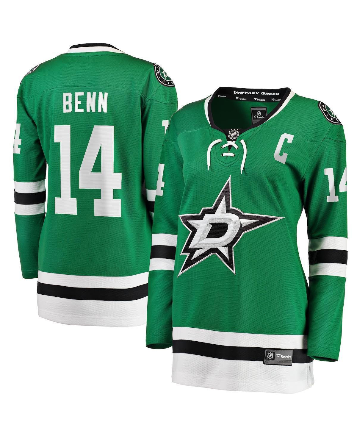 Womens Fanatics Jamie Benn Kelly Green Dallas Stars Captain Patch Home Breakaway Player Jersey Product Image