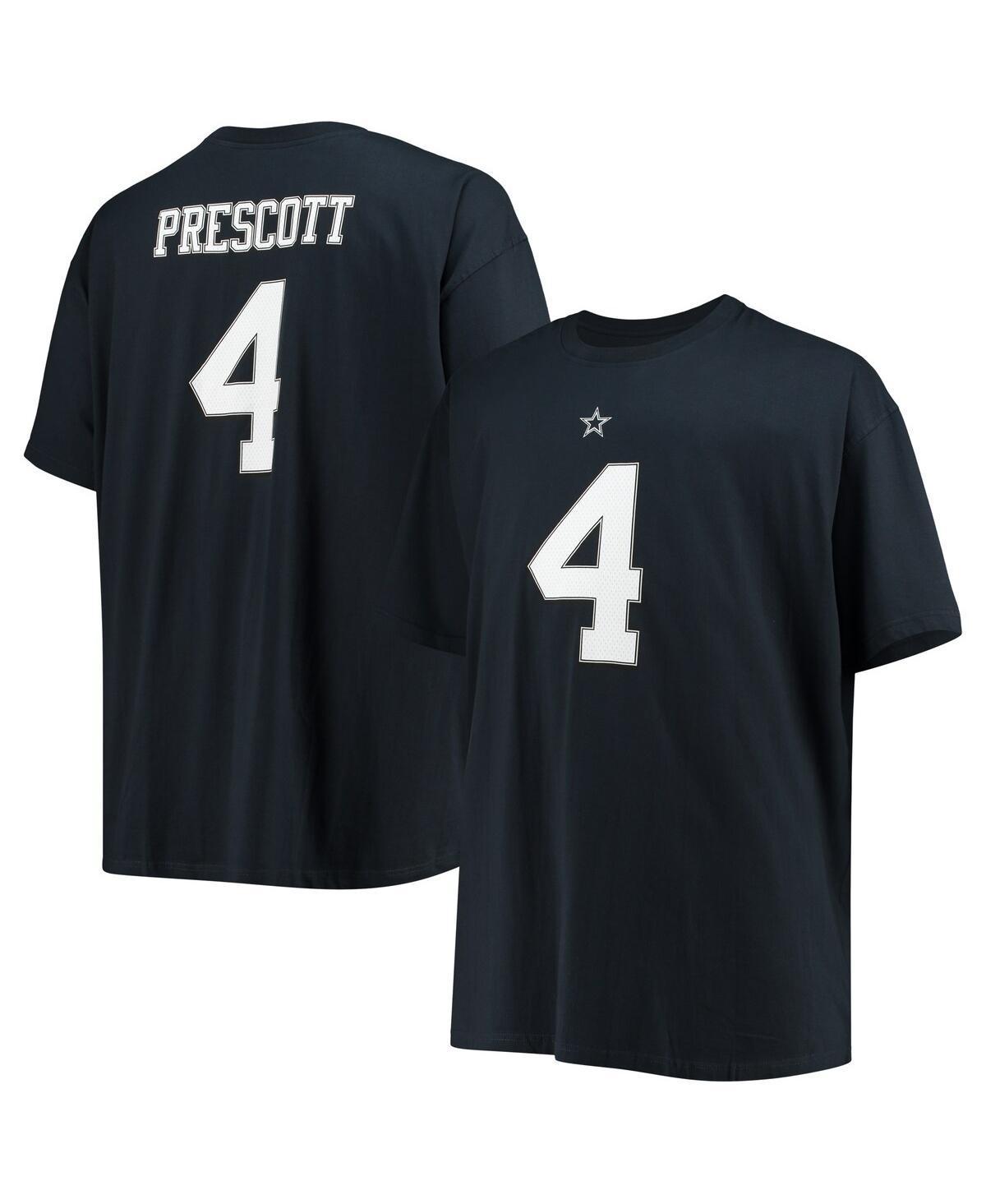 Men's Dak Prescott Navy Dallas Cowboys Big & Tall Player Name & Number T-Shirt Product Image