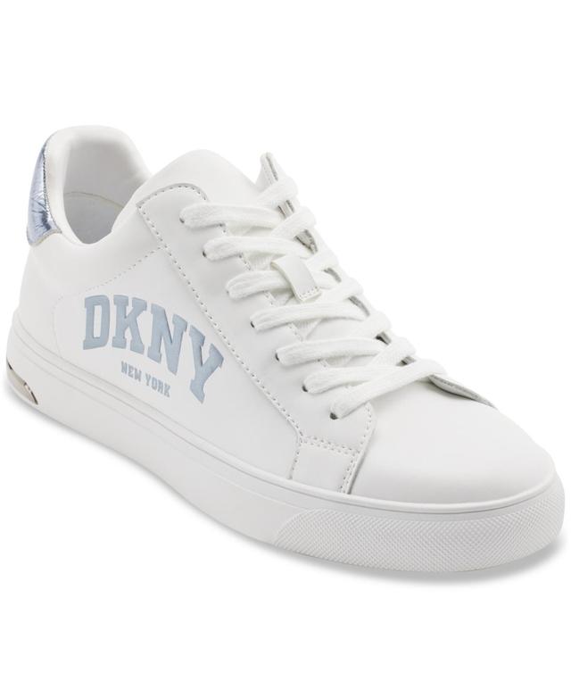 Dkny Womens Abeni Arched Logo Low Top Sneakers - Bright White/ Product Image