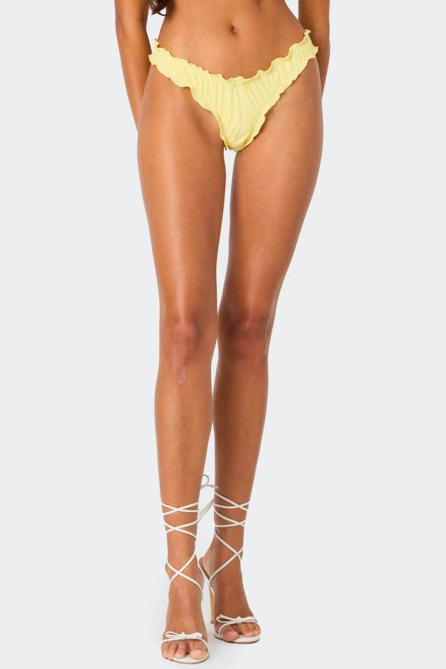 Golden Ruffle Edge Bikini Bottom Product Image