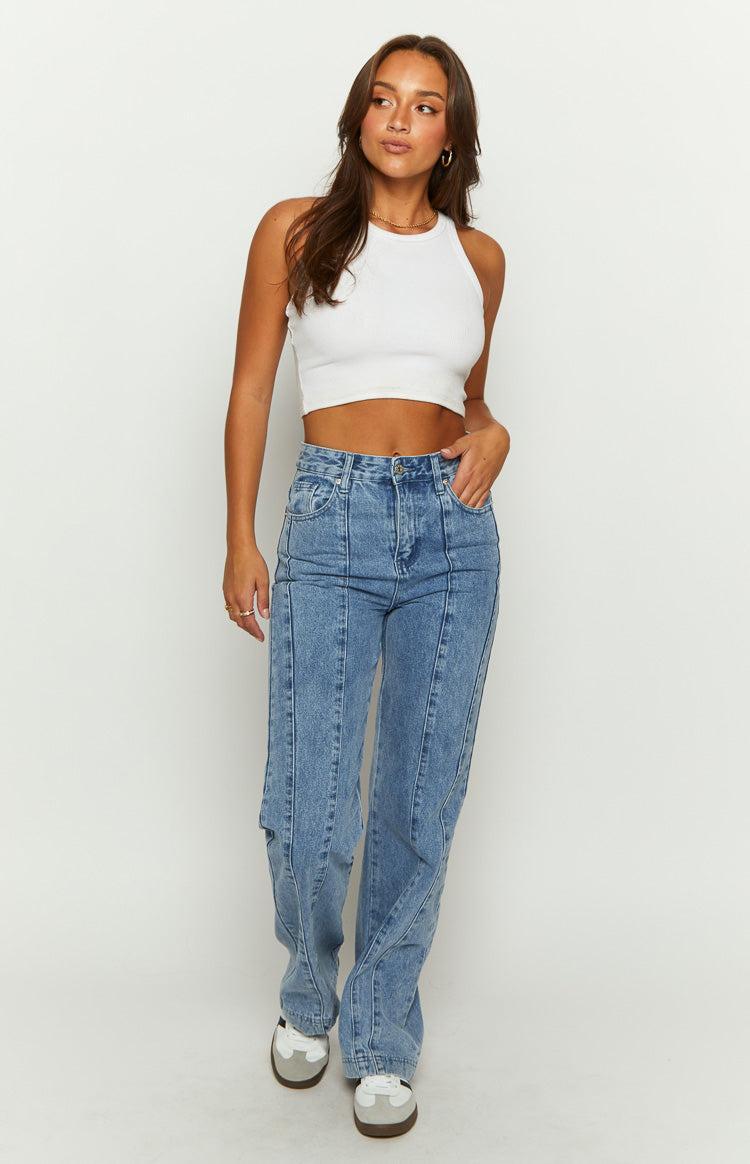 Monae Mid Wash Denim Jeans product image