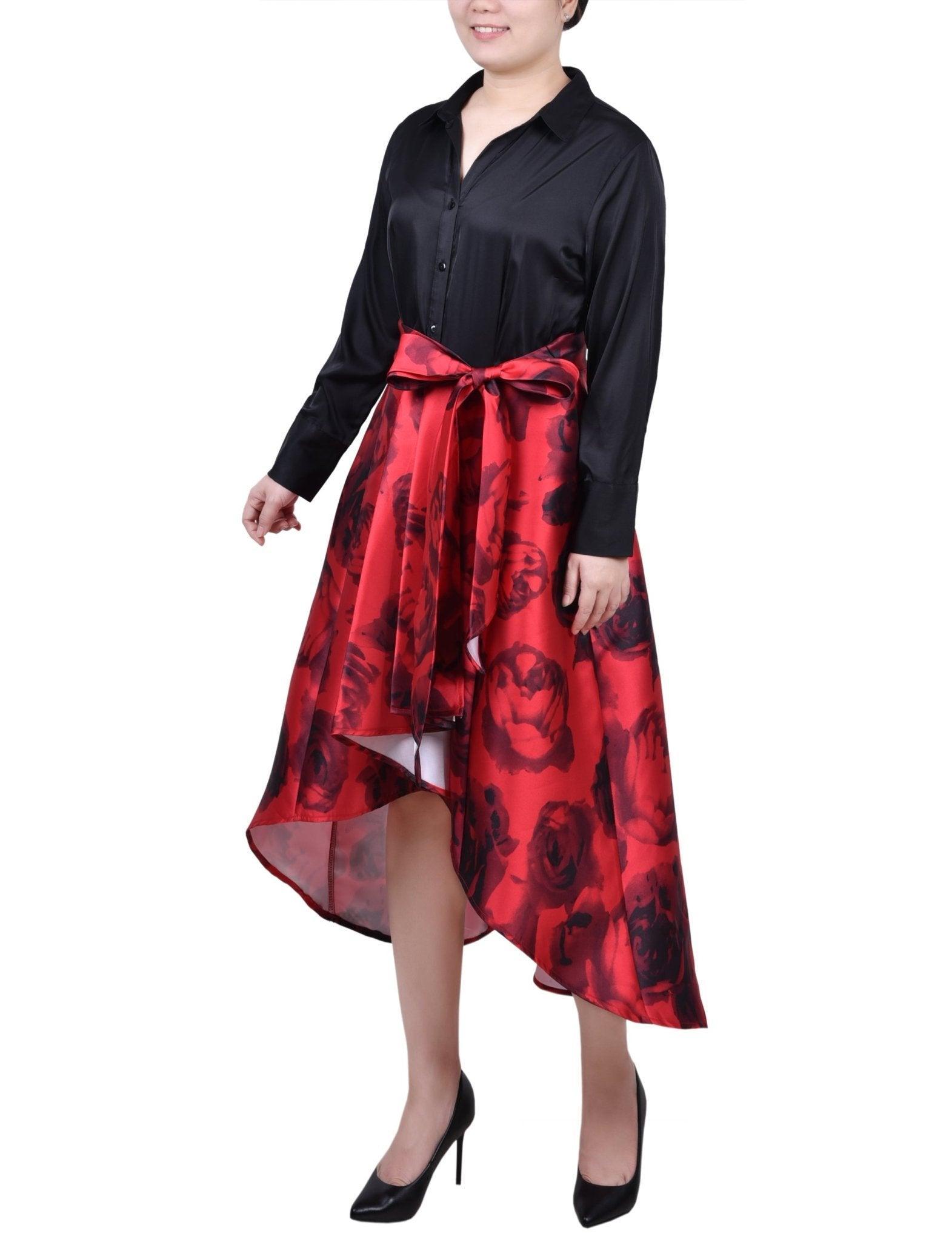 Satin/Mikado Dress - Petite Product Image