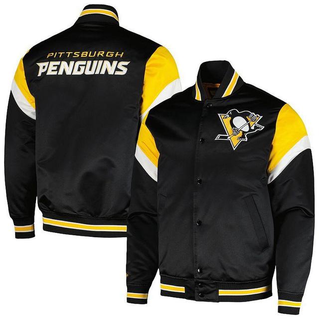 Mens Mitchell & Ness Pittsburgh Penguins Midweight Satin Full-Snap Jacket Product Image