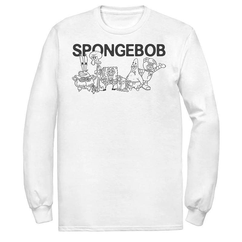 Mens SpongeBob Group Shot Outlines Tee Product Image