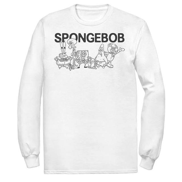 Mens SpongeBob Group Shot Outlines Tee Product Image