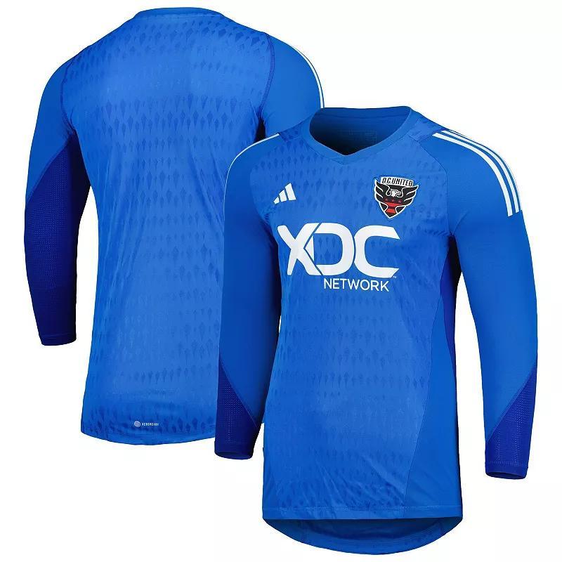 Mens adidas Blue D.C. United 2023 Goalkeeper Long Sleeve Replica Jersey Product Image