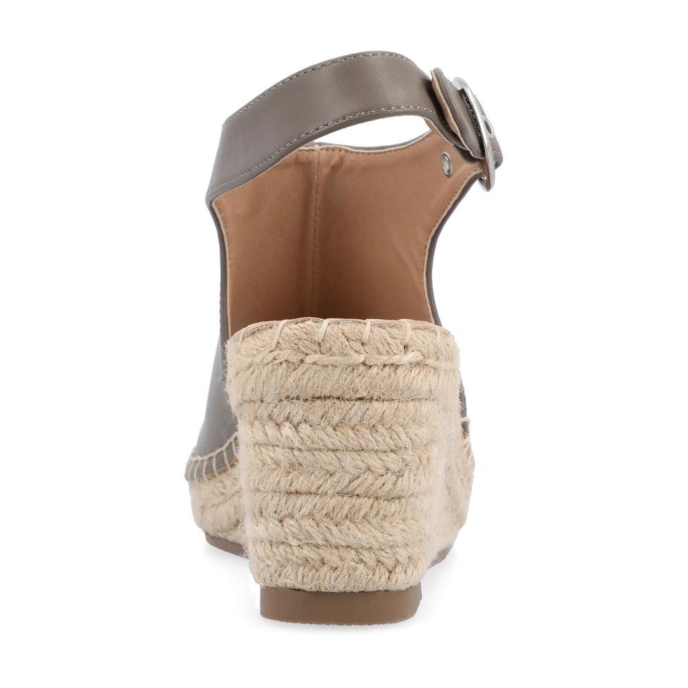 Journee Collection Crew Womens Espadrille Wedges Brown Product Image