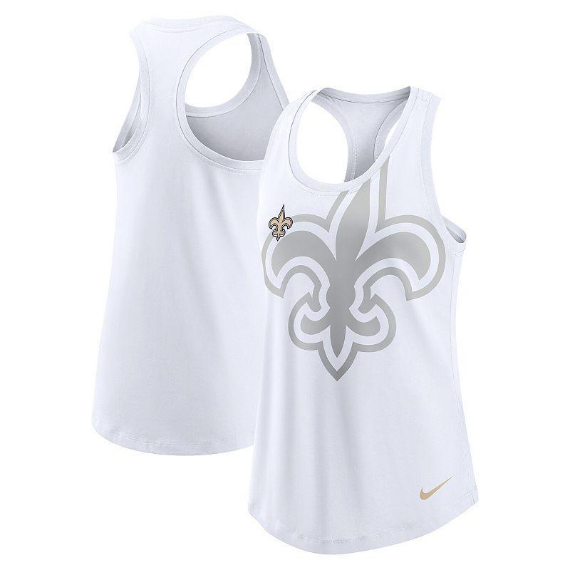 Womens Nike New Orleans Saints Tri-Blend Scoop Neck Racerback Tank Top Product Image