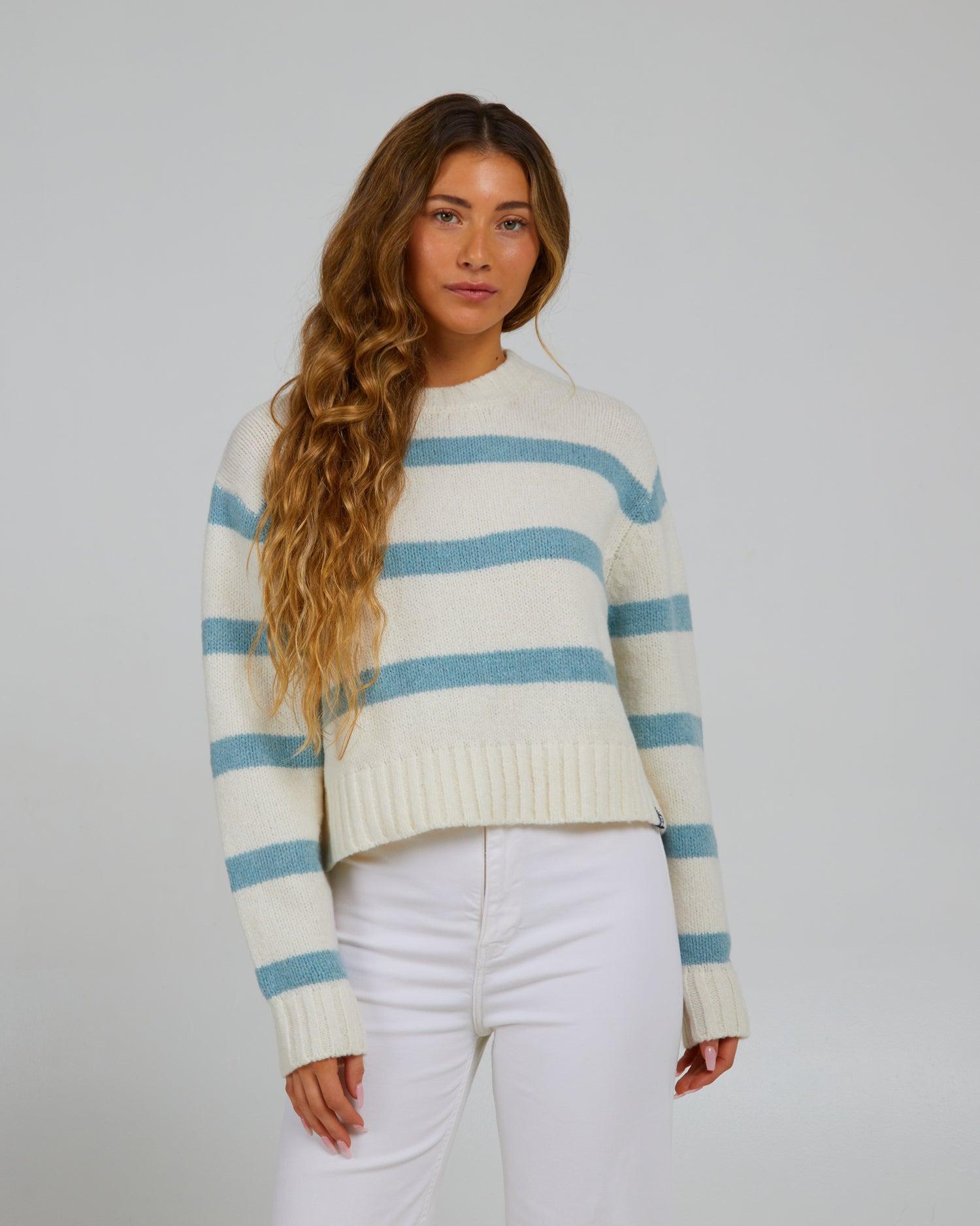 Lighthouse Crew - Off White/Cloud Blue Female Product Image