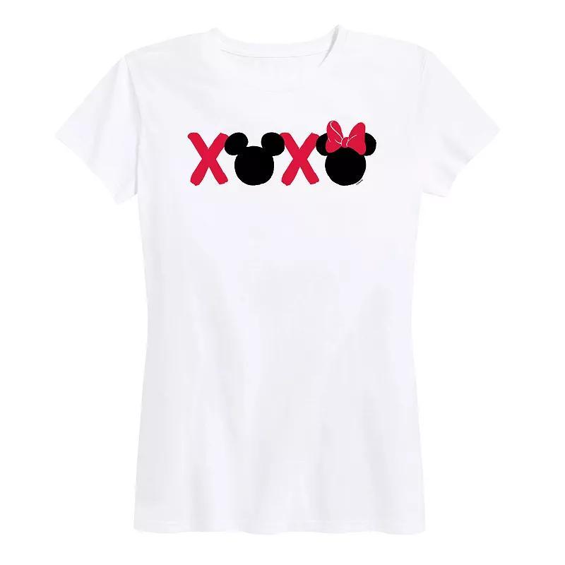 Disneys Mickey & Minnie Mouse Womens XOXO Graphic Tee Product Image