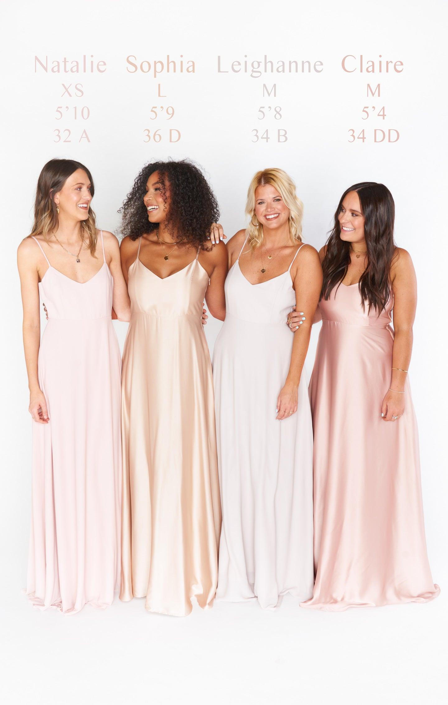 Faith Maxi Dress ~ Rose Gold Luxe Satin Product Image