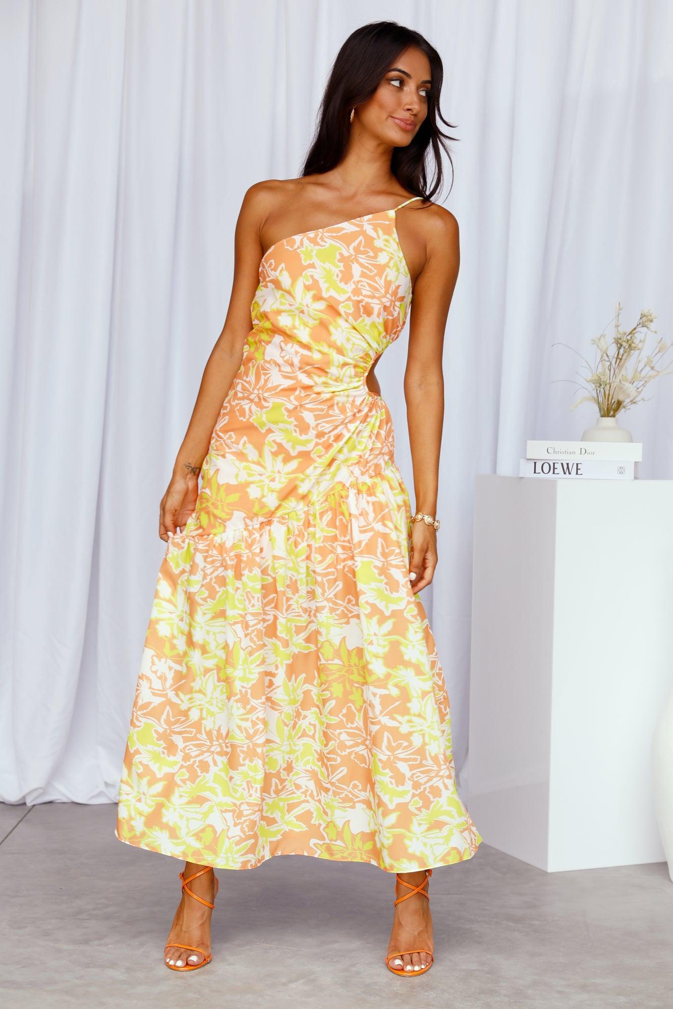 Effloresce Midi Dress Yellow Product Image