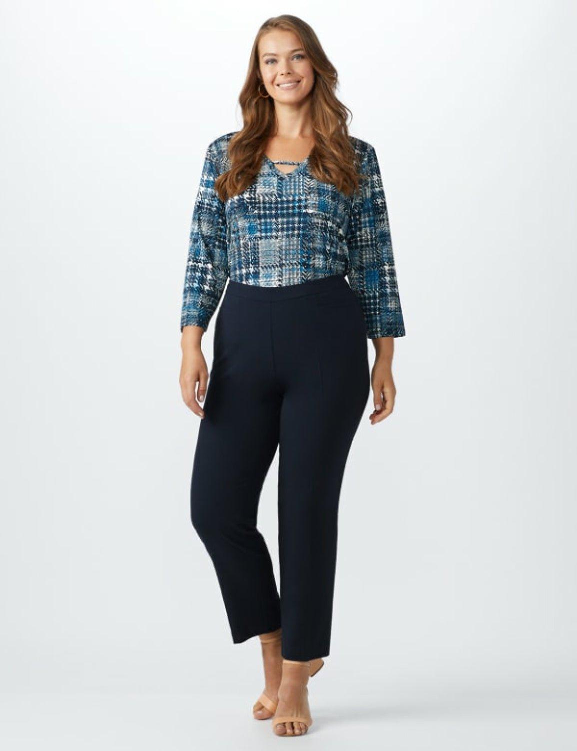 Pull On Tummy Control Pants With L Pockets - Tall Length - Plus Product Image