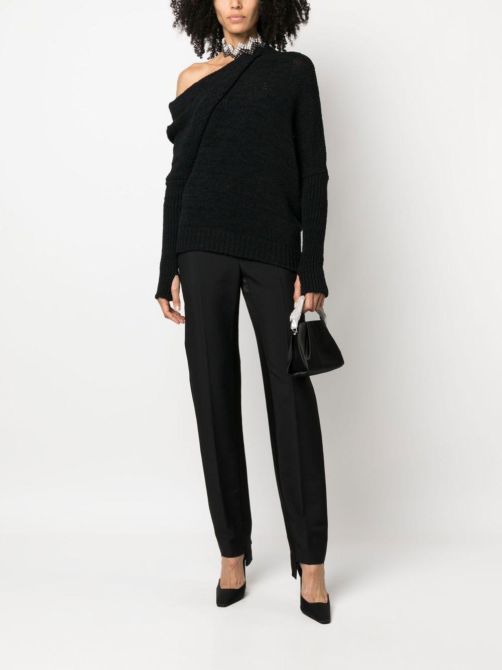 TOM FORD One-shoulder Draped Jumper In Nero Product Image