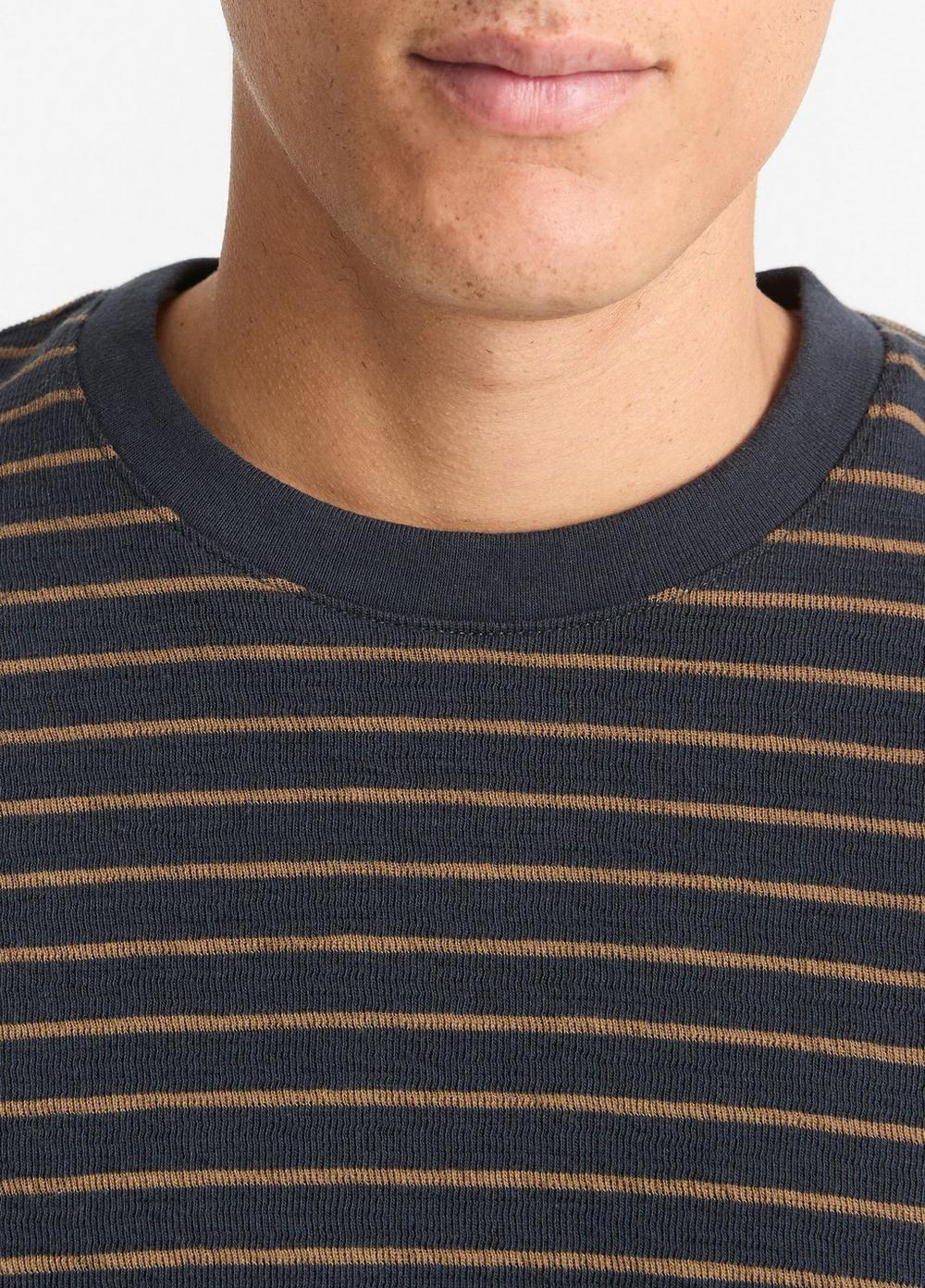 Slub Stripe Cotton-Blend Long-Sleeve T-Shirt Product Image