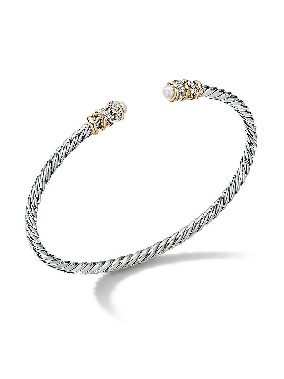 Womens Petite Helena Color Bracelet with 18K Yellow Gold and Pav Diamonds Product Image