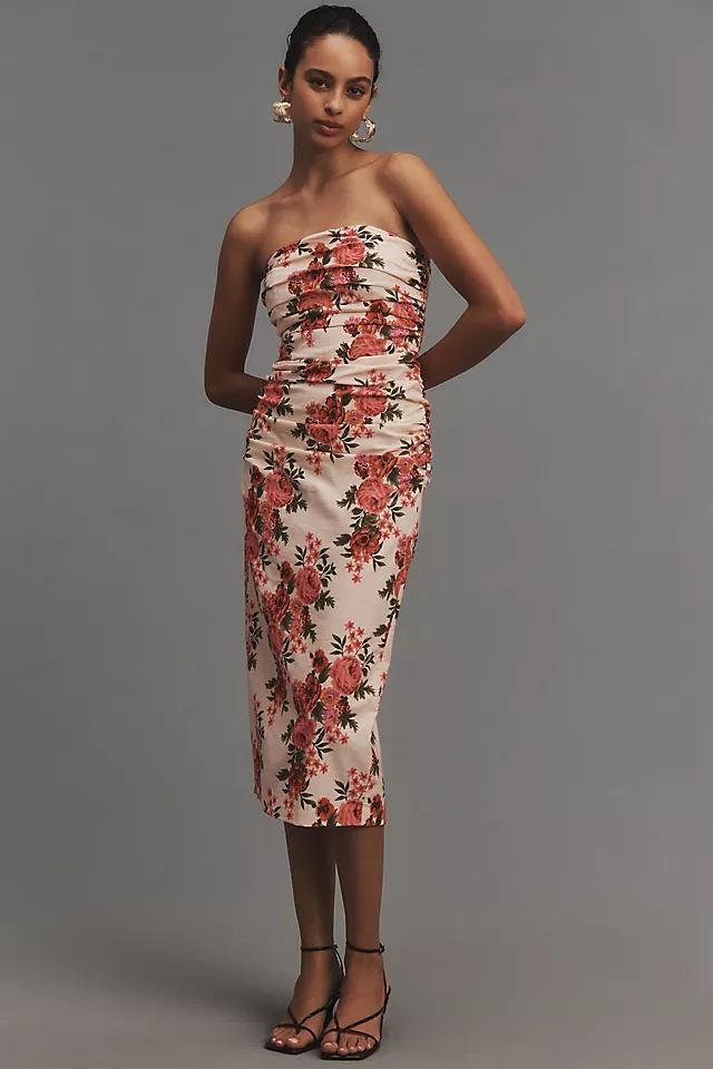 The Soleil Slim Strapless Ruched Dress Product Image