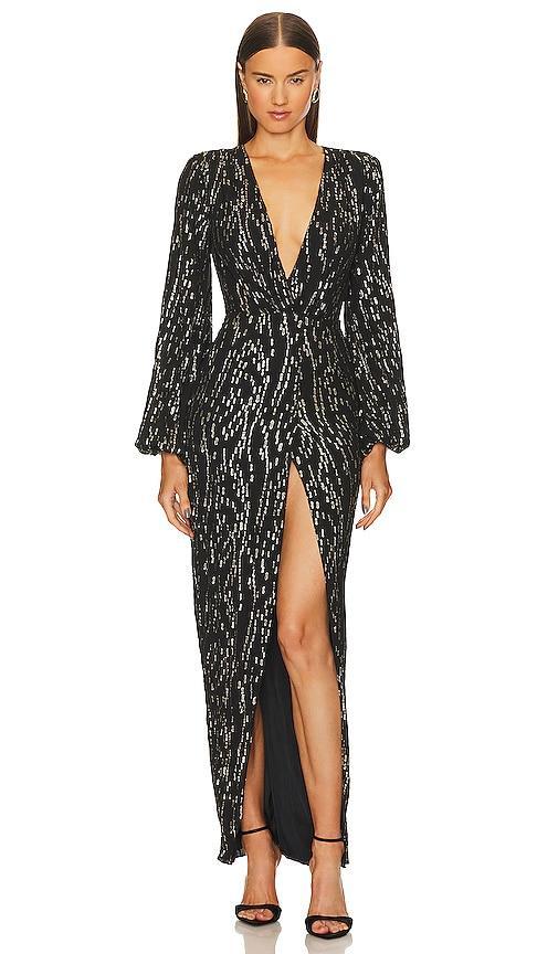 Michael Costello x REVOLVE Oberon Gown in Black. Product Image