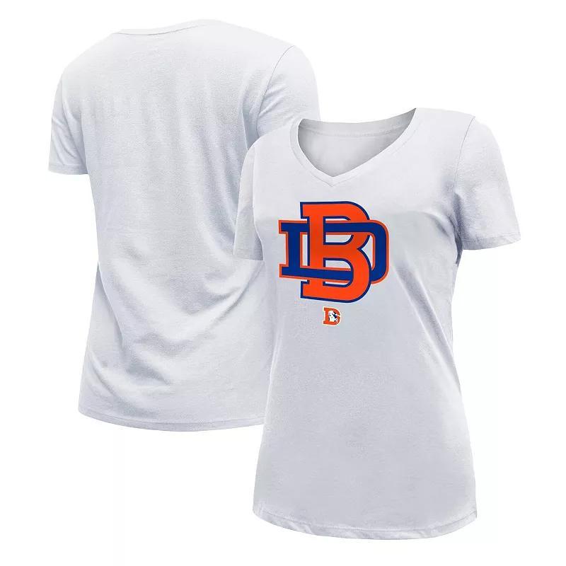 Womens New Era Denver Broncos City Originals V-Neck T-Shirt Product Image