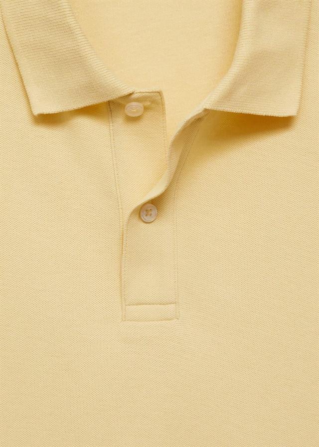 MANGO MAN - 100% cotton pique polo shirt pastel yellowMen Product Image