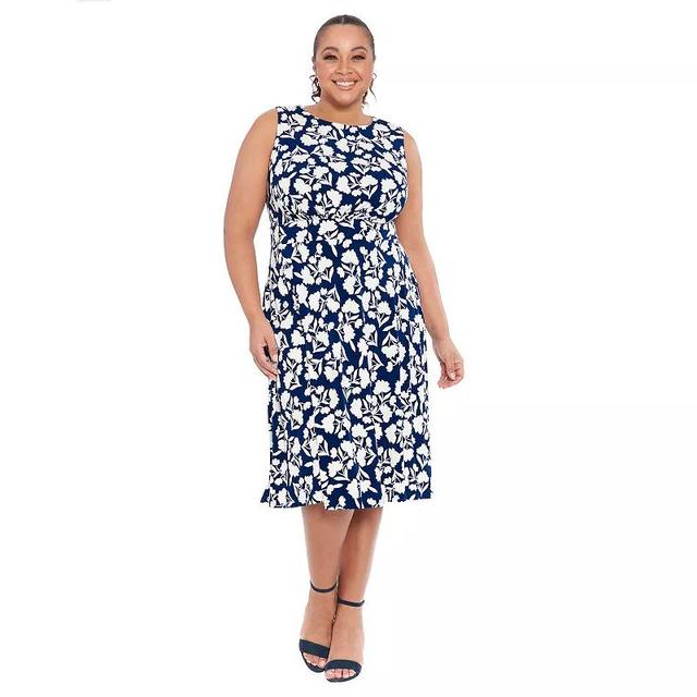 Plus Size London Times Midi Dress, Womens Product Image