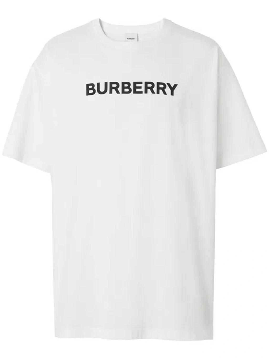 White Logo Cotton T-shirt Product Image