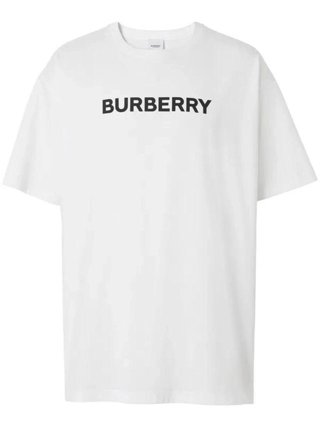 White Logo Cotton T-shirt Product Image