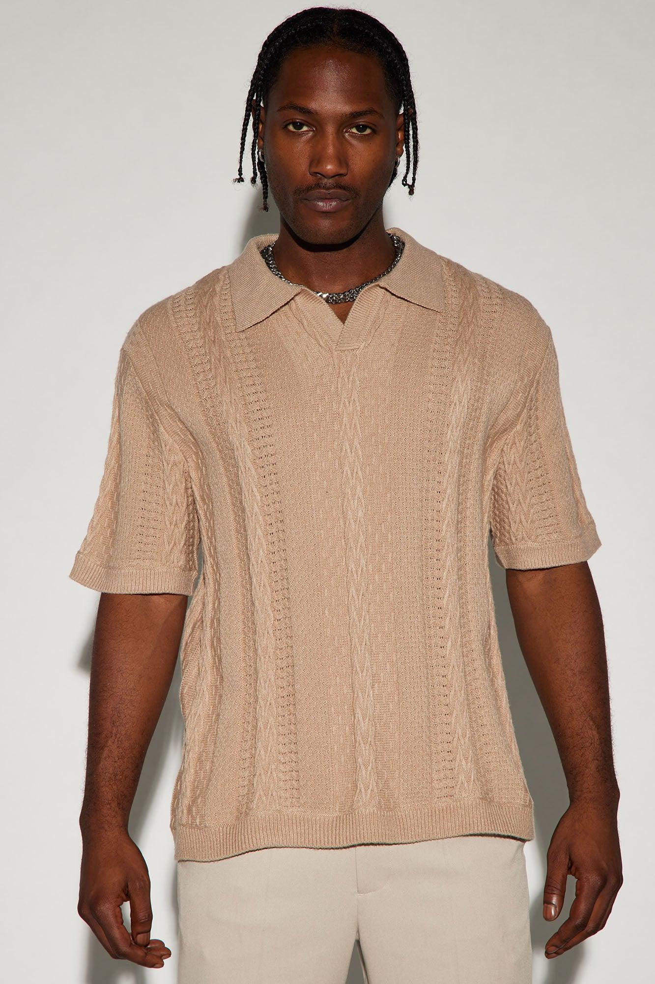 Karson Short Sleeve Polo - Tan Product Image