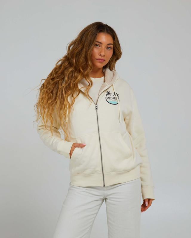 Shades Sherpa Zip Hoody - Bone Product Image