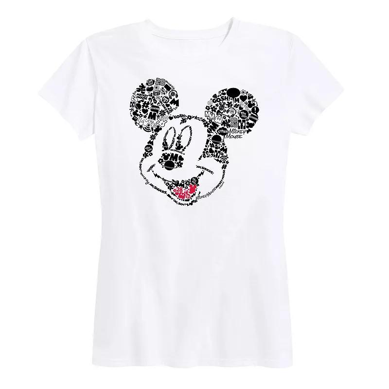 Disneys Mickey Mouse Womens Iconic Fill Graphic Tee Product Image