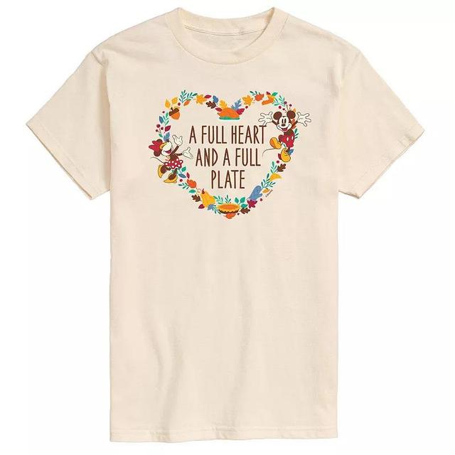 Disneys Mickey & Minnie Mouse Mens Full Heart And Full Plate Graphic Tee Product Image