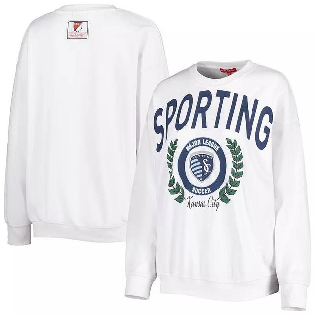 Womens Mitchell & Ness Sporting Kansas City Logo 2.0 Pullover Sweatshirt Product Image