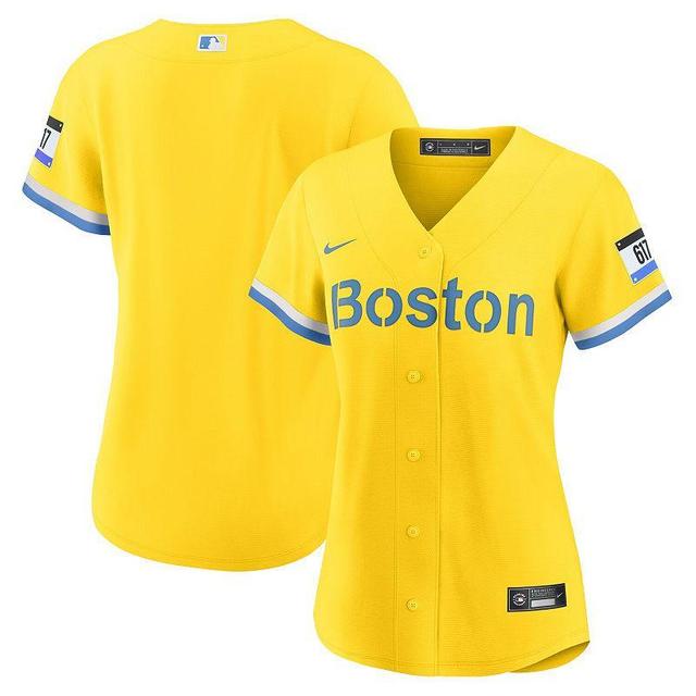 Womens Nike /Light Blue Boston Red Sox City Connect Replica Jersey Product Image