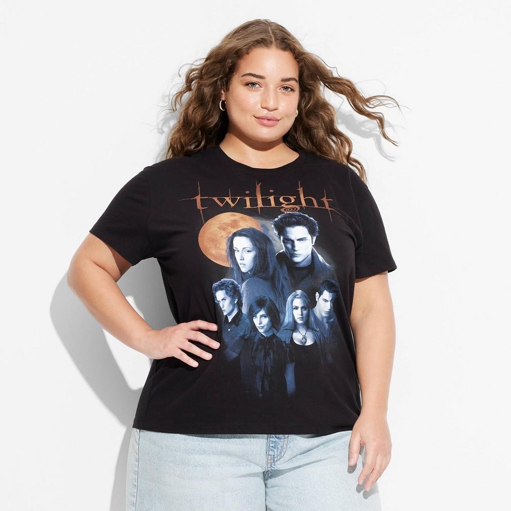 Womens Twilight Short Sleeve Graphic T-Shirt - Black Product Image