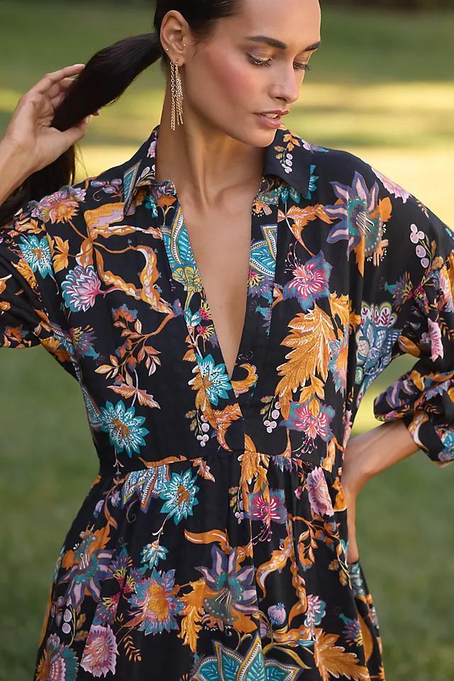 The Carolita Printed Tiered Shirt Dress Product Image