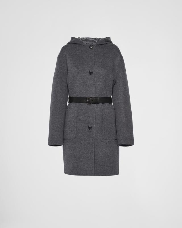 Single-breasted double wool coat Product Image