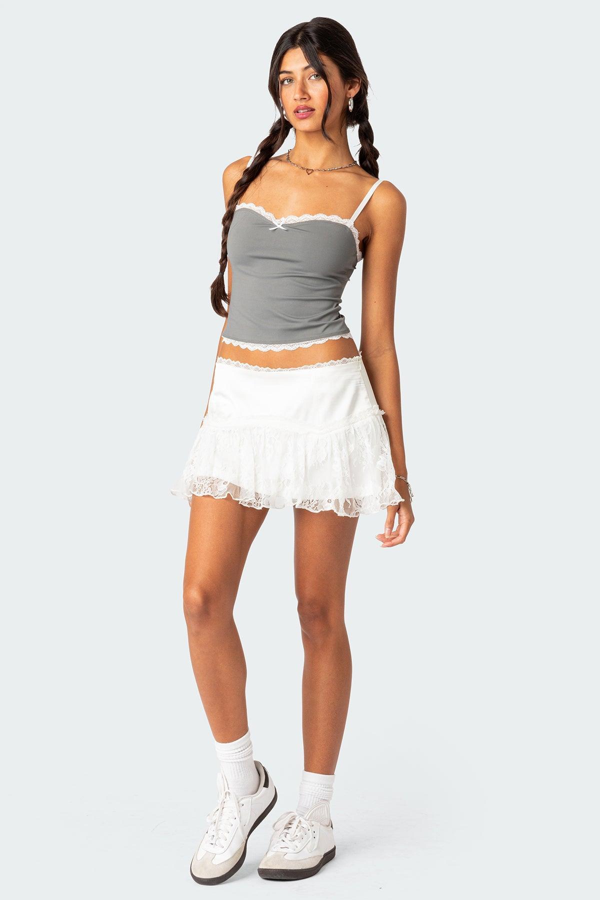 Alara Lace Trim Tank Top Product Image