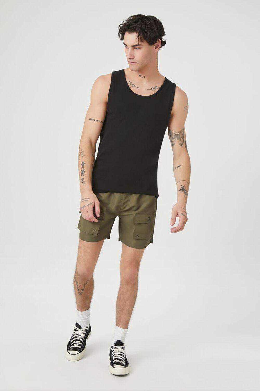 Drawstring Cargo Swim Trunks | Forever 21 Product Image