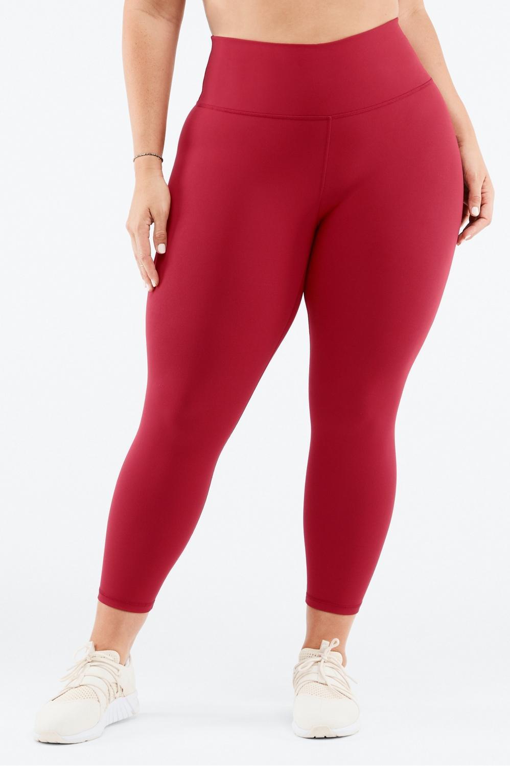 Fabletics Define High-Waisted 7/8 Legging Womens red plus Size 4X Product Image